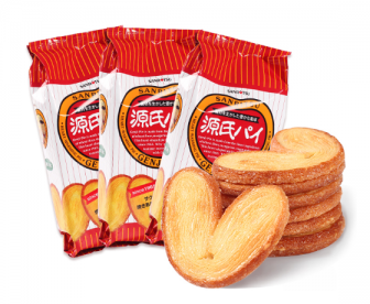 【新品到货】日本进口零食 三立源氏奶油蝴蝶酥 千层酥脆饼干 蝴蝶脆饼126g